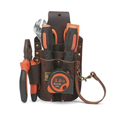 Leather Tool Organiser Pouch Work Tool Holder